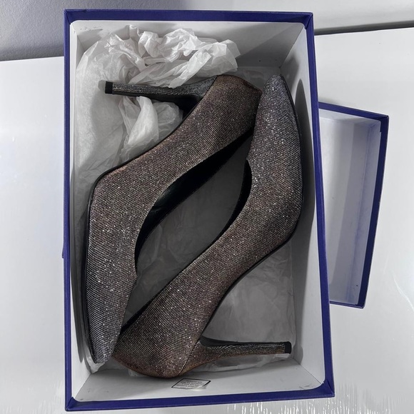 Stuart Weitzman Nocturne Metallic Pyrite Platforms